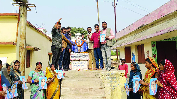 बाबासाहेब पर आपत्तिजनक टिप्पणी और राहुल गांधी पर झूठे केस के विरोध में कांग्रेस का प्रदर्शन